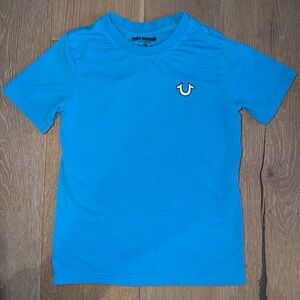 Boys True Religion short sleeve t-shirt size 8 in bright blue